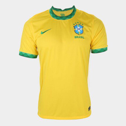 Camisa Brasil 2020/21 - Retrô Masculina - Amarela