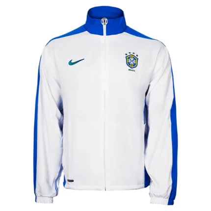 Jaqueta Cortavento Brasil 1994 - Retrô - Masculina - Branca - Azul