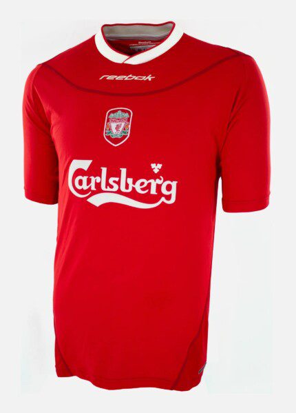 Camisa Liverpool 2002/04 - Retrô Masculina - Vermelha