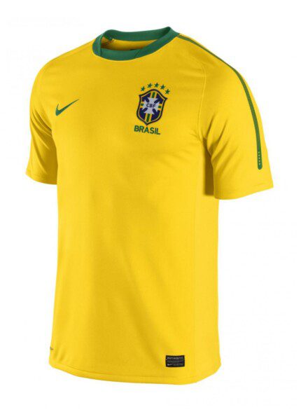 Camisa Brasil 2010 - Retrô Masculina - Amarela