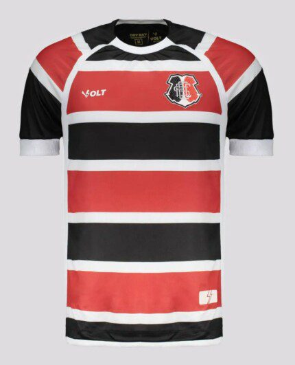 Camisa Santa Cruz 2025/26 - Torcedor Masculina - Tricolor Vermelha Preta Branca Coral Volt
