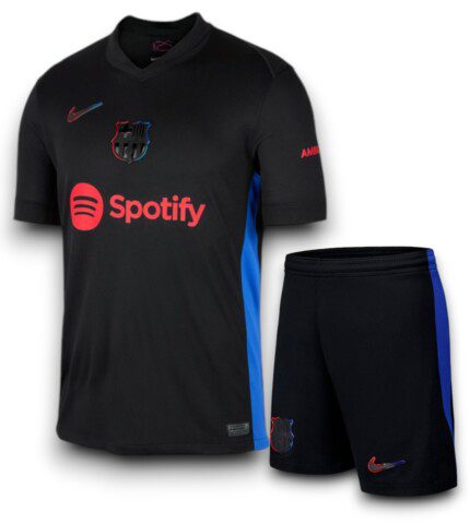 Kit FC Barcelona Camisa e Shorts de Jogo 2024/25 - Preta