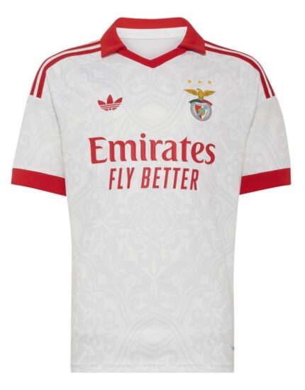 Camisa Benfica 2026/27 - Torcedor Masculina - Branca - Vermelha