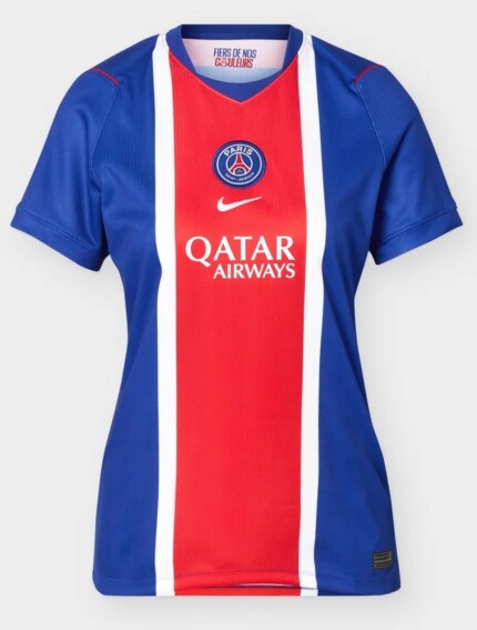 Camisa Paris Saint Germain (PSG) 2026/27 - Torcedor Feminina - Azul - Vermelha - Branca