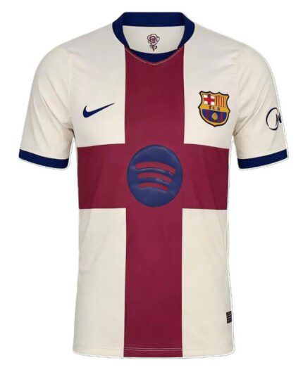 Camisa Barcelona 2026/27 - Torcedor Masculina - Bege - Vermelha - Azul