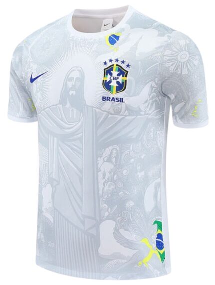Camisa Brasil 2026/27 Cristo Redentor - Torcedor Masculina - Branca