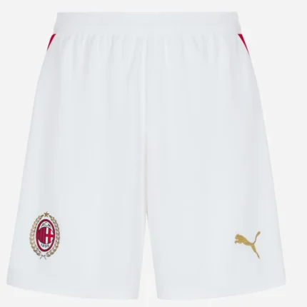 Calção Shorts AC Milan 2026/27 - Torcedor Masculino - Branco Vermelho