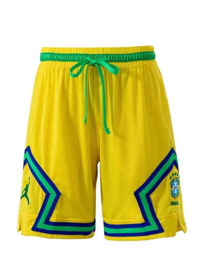 Calção Shorts Brasil 2026/27 Jordan - Amarelo - Verde