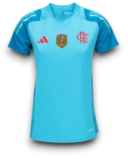 Camisa Flamengo 2025/26 Treino (Patch Campeão Copa Do Brasil) - Torcedor Feminina - Azul