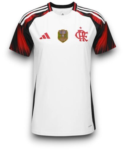 Camisa Flamengo 2025/26 Patch Campeão Copa Do Brasil - Torcedor Feminina - Branca
