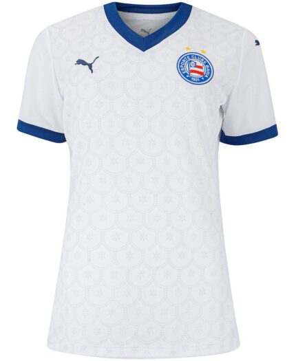 Camisa Bahia 2025/26 - Torcedor Feminina - Branca - Azul