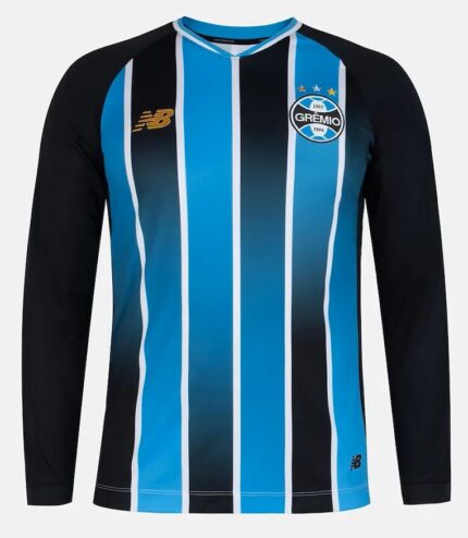 Camisa Grêmio 2026/27 - Manga Longa - Torcedor Masculina - Preta - Azul