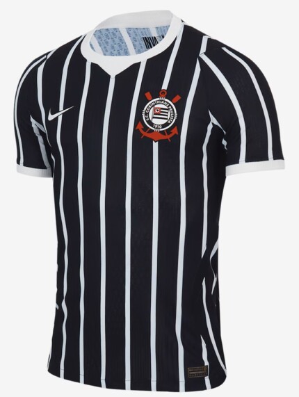 Camisa Corinthians 2026/27 II - Jogador Masculina - Preta - Branca