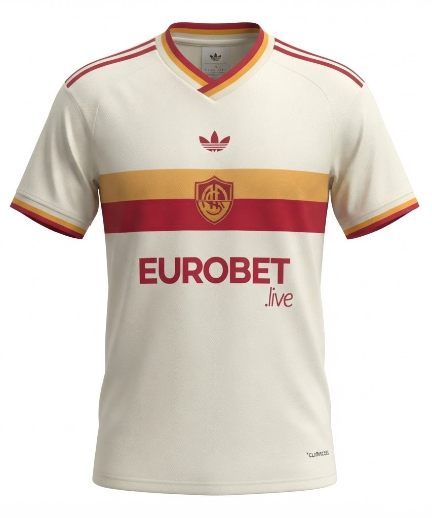 Camisa_AS_Roma_202627_Away_II_Torcedor_Masculin_Bege_Laranja