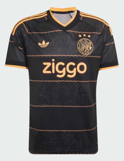 Camisa Ajax 2026/27 Away II - Torcedor Masculina - Preta - Dourada