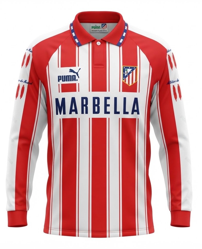 Camisa_Atlético_de_Madrid_199495_Home_I_Manga_Longa_Retrô_Masculina_Vermelha_Branca
