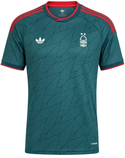 Camisa Nottingham Forest 2026/27 Away II - Torcedor Masculina - Verde - Vermelha