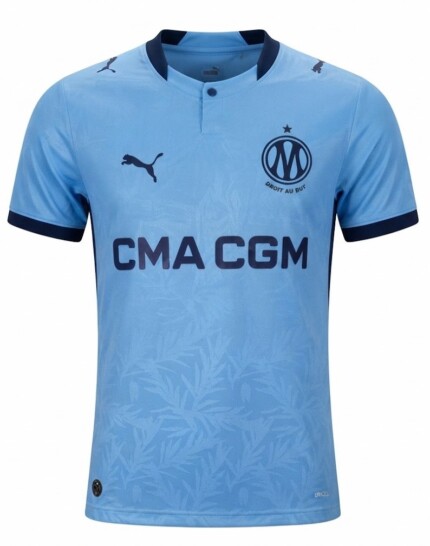 Camisa Olympique de Marseille 2026/27 Third III - Jogador Masculina - Azul - Preta