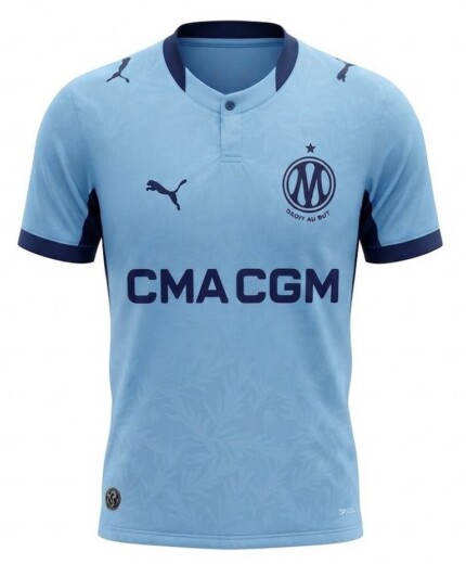 Camisa Olympique de Marseille 2026/27 Third III - Torcedor Masculina - Azul - Preta