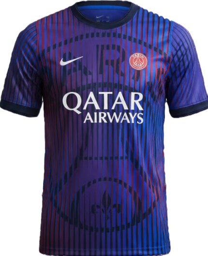 Camisa Paris Saint Germain (PSG) 2026/27 Pré-Jogo Away II - Torcedor Masculina - Azul - Roxa