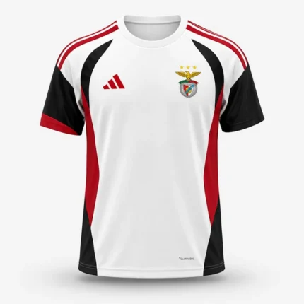 Camisa Benfica 2026/27 Treino - Torcedor Masculina - Branca - Vermelha - Preta