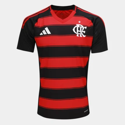 Camisa Flamengo 2025/26 - Torcedor Masculina - Vermelha Preta (Rubro-Negra)