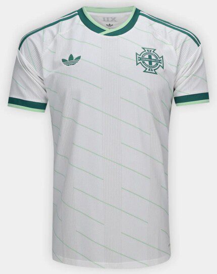 Camisa Irlanda Do Norte 2026/27 - Torcedor Masculina - Branca Verde