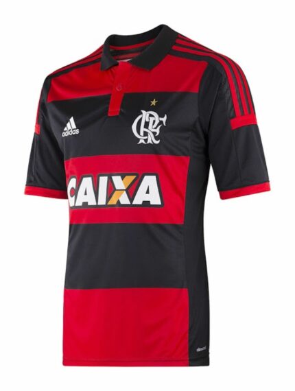 Camisa Flamengo 2014/15 - Retrô Masculina - Vermelha Preta (Rubro-Negra)