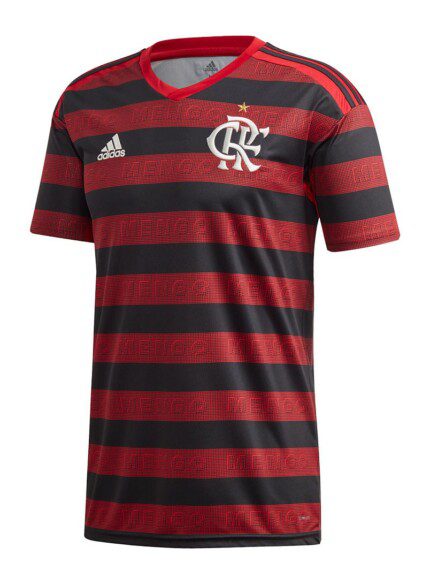 Camisa Flamengo 2019/20 - Retrô Masculina - Vermelha Preta (Rubro-Negra)