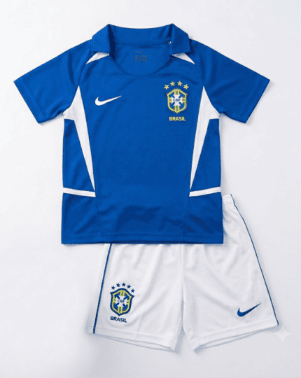 Kit Infantil Brasil 2002 - Retrô - Azul - Branco
