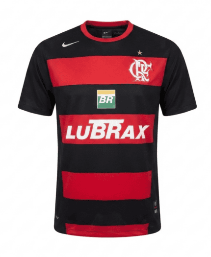 Camisa Flamengo 2005/06 Nike - Retrô Masculina - Vermelha Preta (Rubro-Negra)
