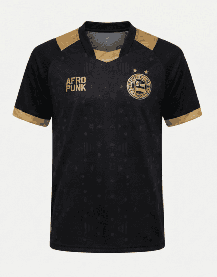 Camisa Bahia 2026/27 Afro Punk - Torcedor Masculina - Preta - Dourada
