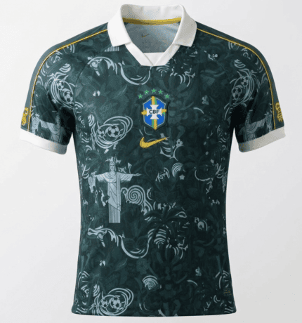Camisa Brasil 2026/27 Cristo Redentor - Torcedor Masculina - Verde