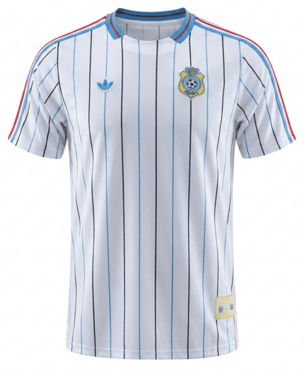 Camisa República Democrática do Congo 2026/27 Terrace Icons - Torcedor Masculina - Branca Azul Vermelha
