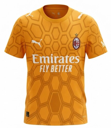 Camisa AC Milan 2026/27 Goleiro - Torcedor Masculina - Amarela Dourada