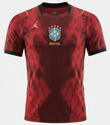 Camisa Brasil 2026/27 Jordan - Torcedor Masculina - Vermelha - Preta