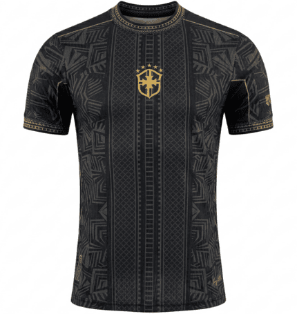 Camisa Brasil 2026/27 Conceitual - Jogador Masculina - Preta - Dourada