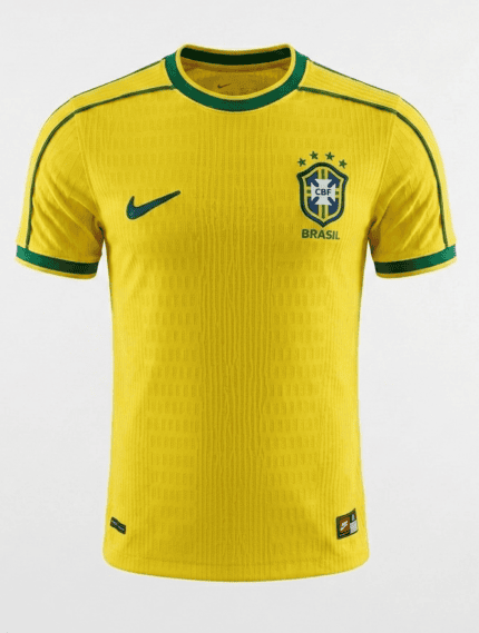 Camisa Brasil 1998 - Retrô - Jogador Masculina - Amarela