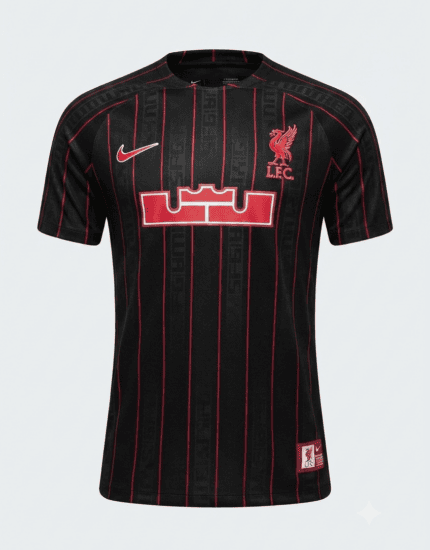 Camisa Liverpool 2023/24 Lebron James - Jogador Masculina - Vermelha - Preta