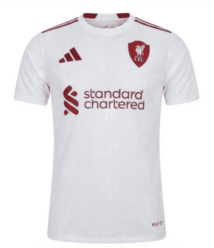 Camisa Liverpool 2025/26 - Jogador Masculina - Vermelha - Branca