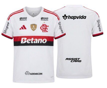 Camisa Flamengo 2026/27 Patrocínios - Torcedor Masculina - Branca