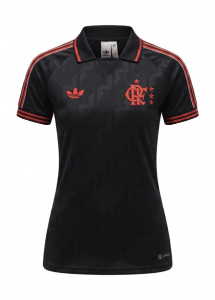 Camisa Flamengo 2025/26 Lifestyle - Torcedor Feminina - Preta Vermelha