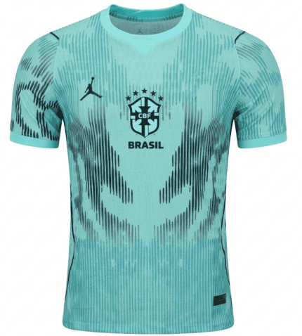 Camisa Brasil 2026/27 Goleiro Jordan - Jogador Masculina - Verde - Preta