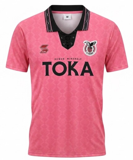 Camisa Palermo FC 1993/94 - Retrô Masculina - Rosa Preta