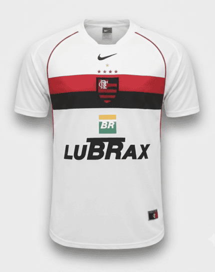 Camisa Flamengo 2002/03 - Retrô Masculina - Branca