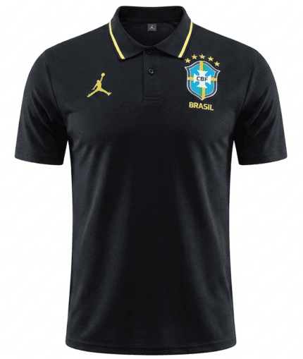 Camisa Brasil 2026/27 Polo Jordan - Torcedor Masculina - Preta