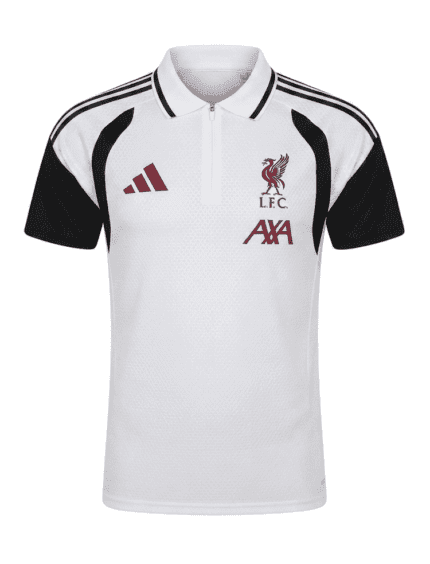 Camisa Liverpool 2026/27 Polo Viagem - Jogador Masculina - Preta - Branca