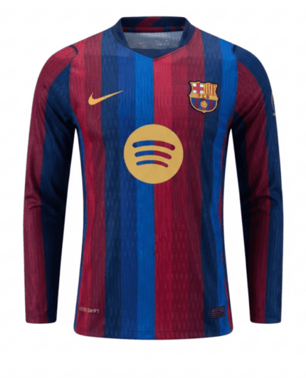 Camisa FC Barcelona Manga Longa - Jogador Masculina - Vermelha - Azul