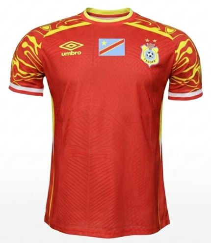 Camisa República Democrática do Congo 2025/26 - Jogador Masculina - Vermelha Amarela