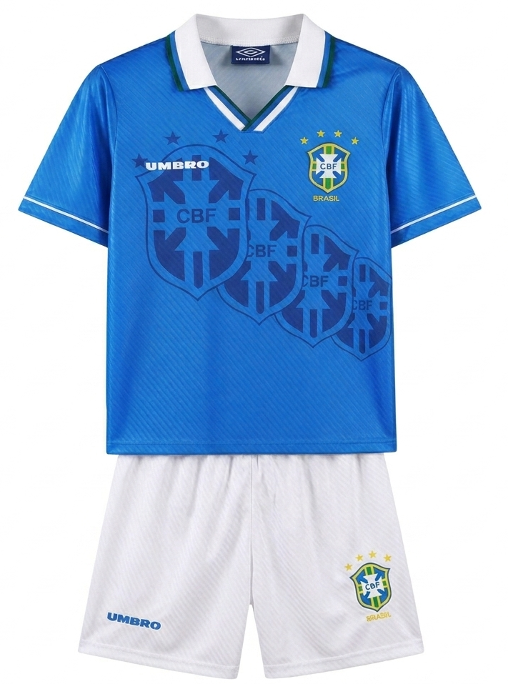 Kit Infantil Brasil 1994 - Retrô - Azul - Branca